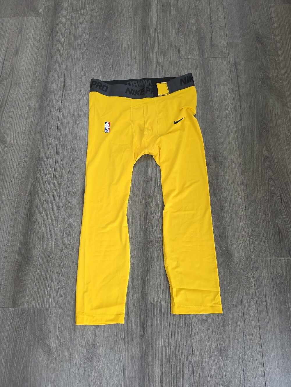 Nike NBA PE Yellow Tights Mens Size 2XL Tall